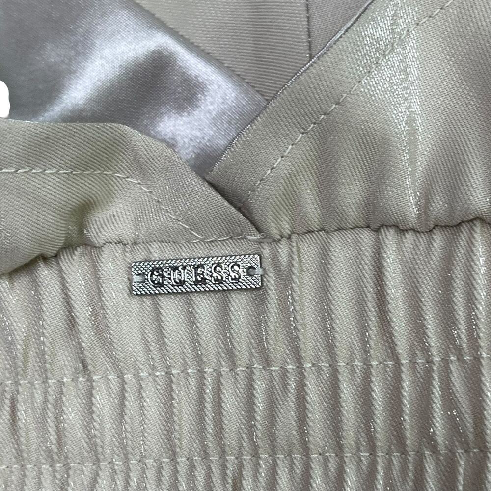 GUESS sleeveless Emma cropped satin bralette halter top NEW - Picture 8 of 13